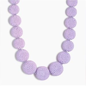 J.Crew beaded orb statement necklace in the color light purple lilac